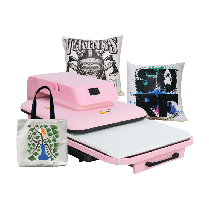 16 inch Pink Smart Auto t shirt heat press machine