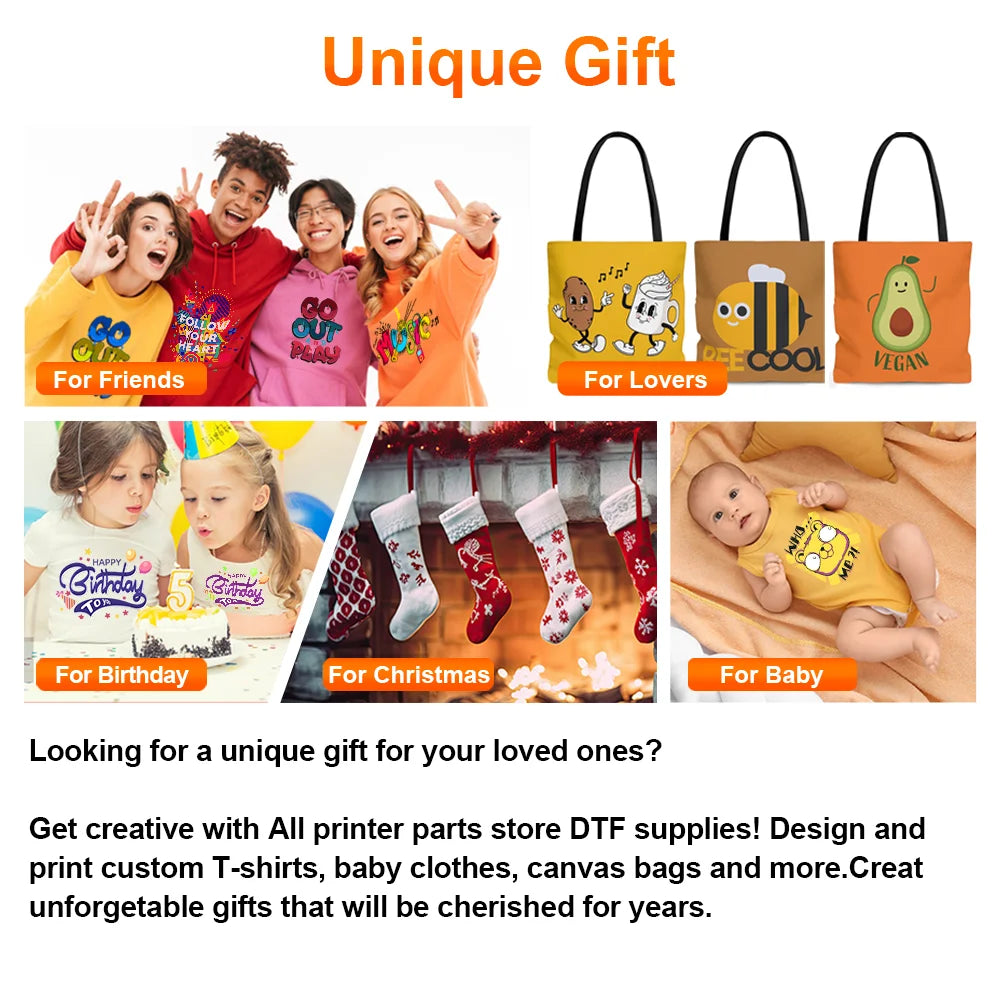 250ML DTF Ink Set Textile Pigment Ink For DTF Printer L805 L1800 XP600