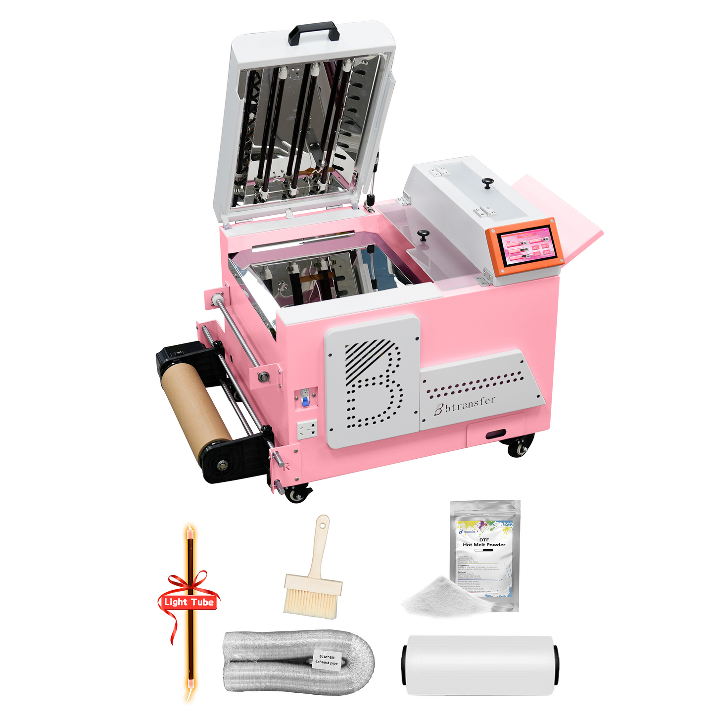 Btransfer 13" Pink DTF Oven Powder Shaker Heater for T-Shirt Rolls
