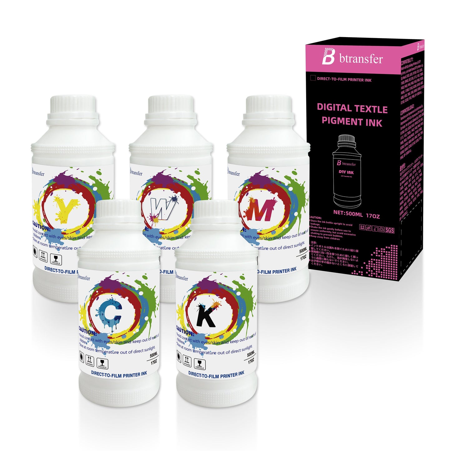 Btransfer DTF Ink 3000ML, DTF Transfer Ink for PET Film