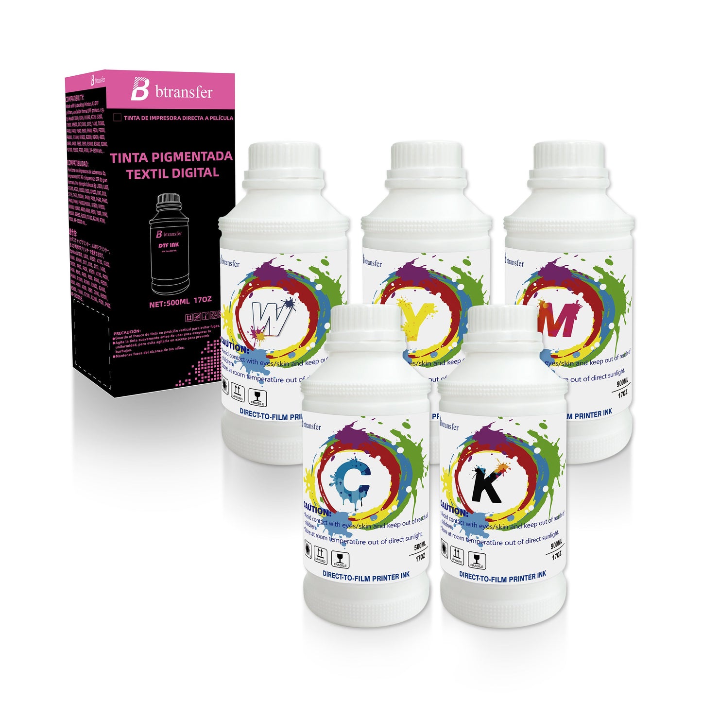 Btransfer DTF Ink 3000ML, DTF Transfer Ink for PET Film