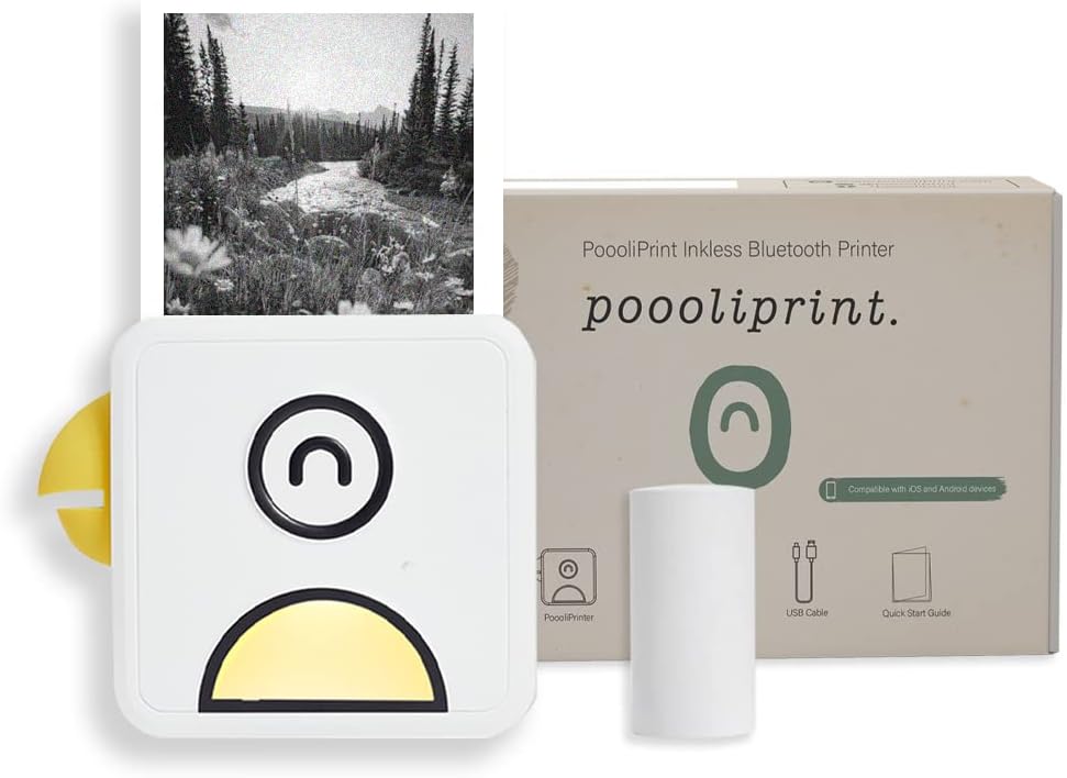 Mini Portable Thermal Photo Printer For Ios/Android DIY Journal Yellow