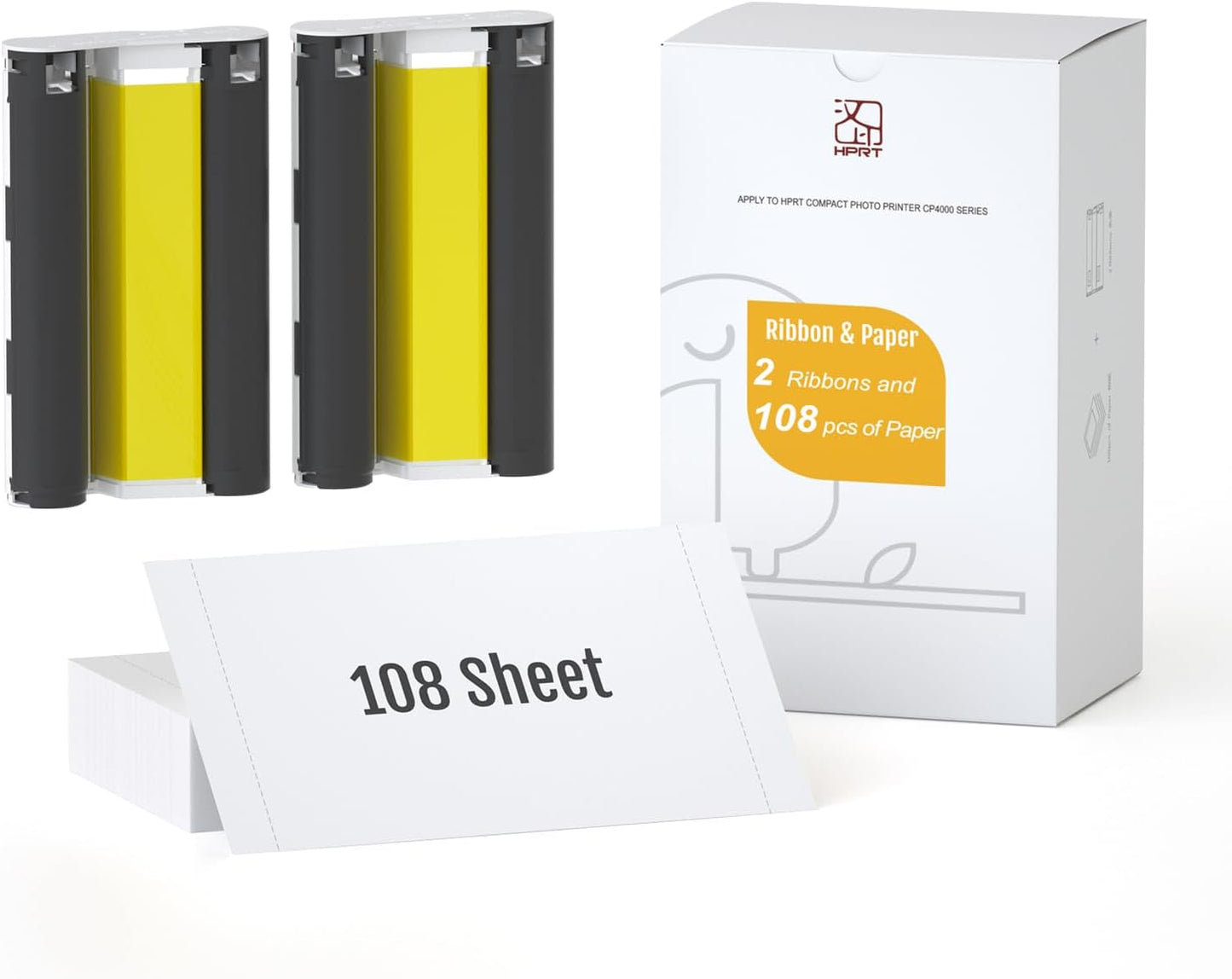 4X 6 Photo Paper 54 Sheets with Ribbons Color Ink 108 sheets+2 ribbons