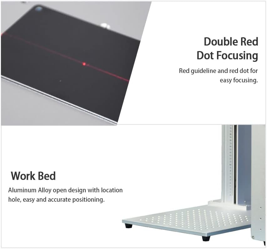 100W(100,000mW) CLASS 4 JPT M7 MOPA Fiber Laser Marking Machine Fiber Laser Engraver Laser Marker 300×300mm with 80mm Rotary Axis and Heightened 800mm Tower Lightburn Compatible