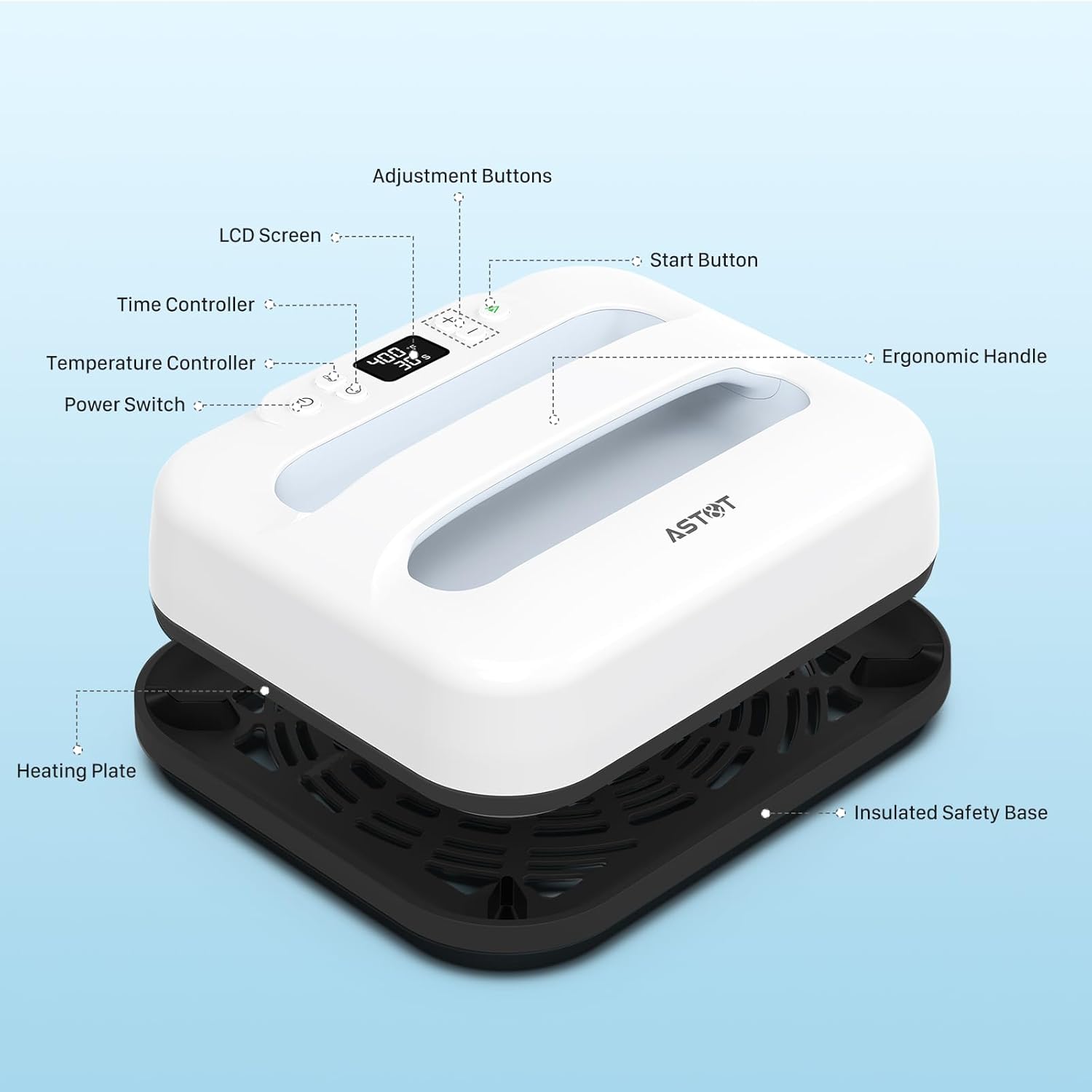 12x10 Portable Heat Press Machine Iron Press For Tshirt Hats Bags - Colorsprinter