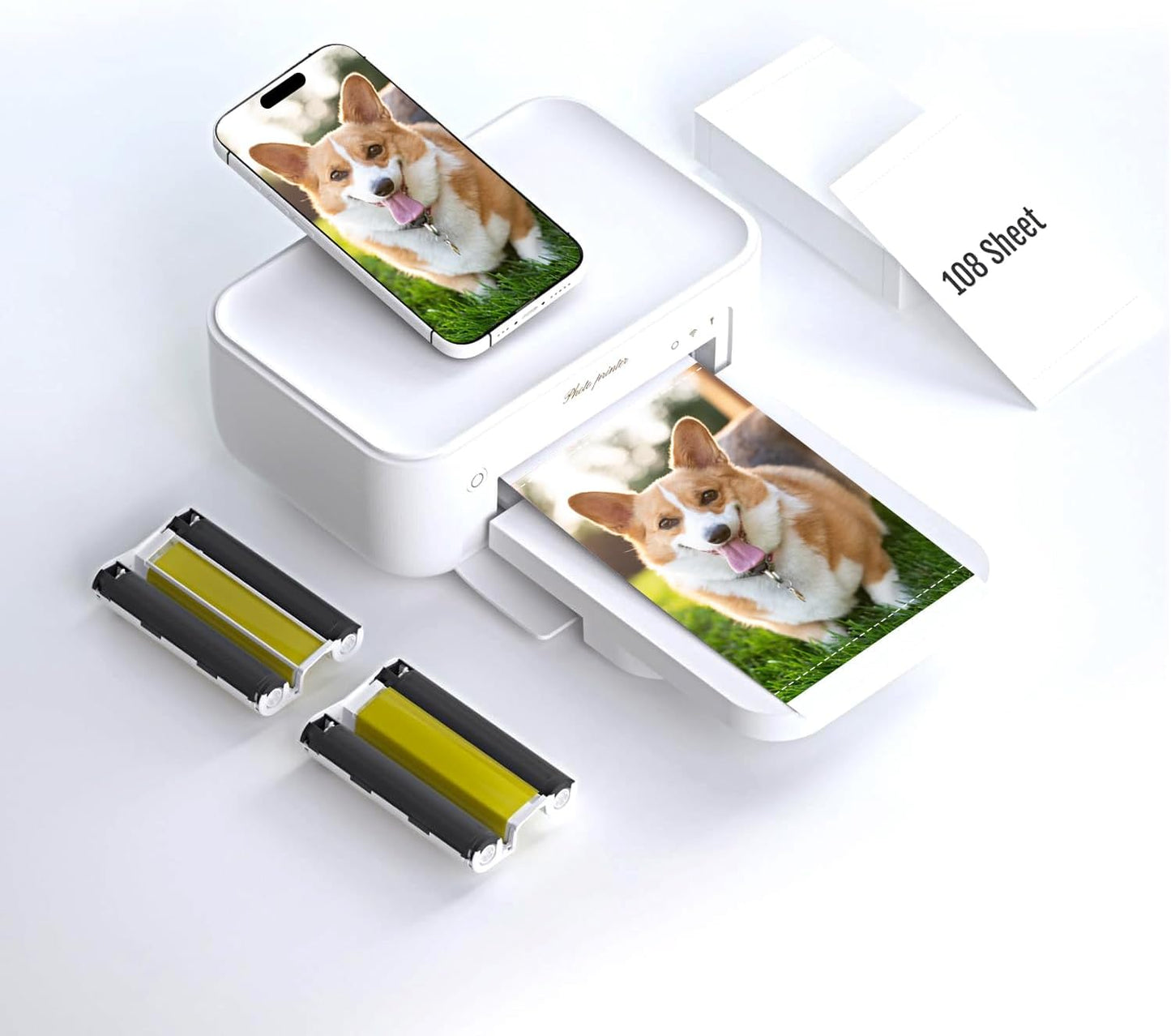 4x6 Photo Printer Portable Color Picture Printer for iPhone, Android