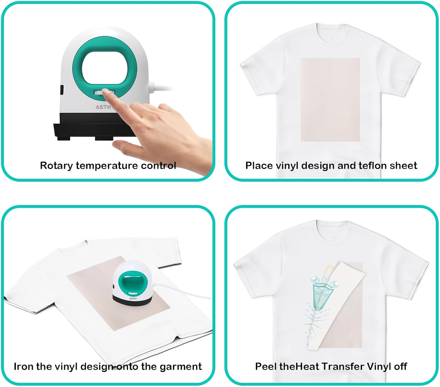Portable Small Mini T-Shirt Hat Heat Press Machine Iron Press - Colorsprinter