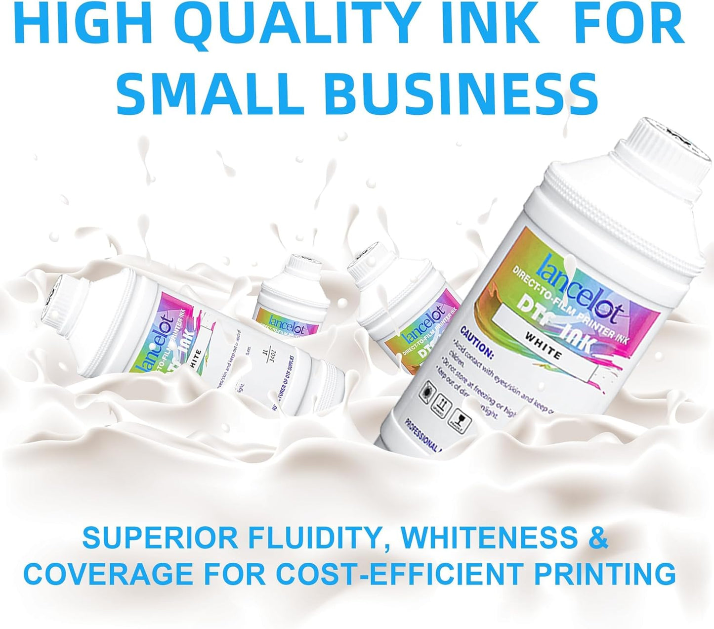Lancelot DTF White Ink 1000ml×4 for I3200/XP600/I1600