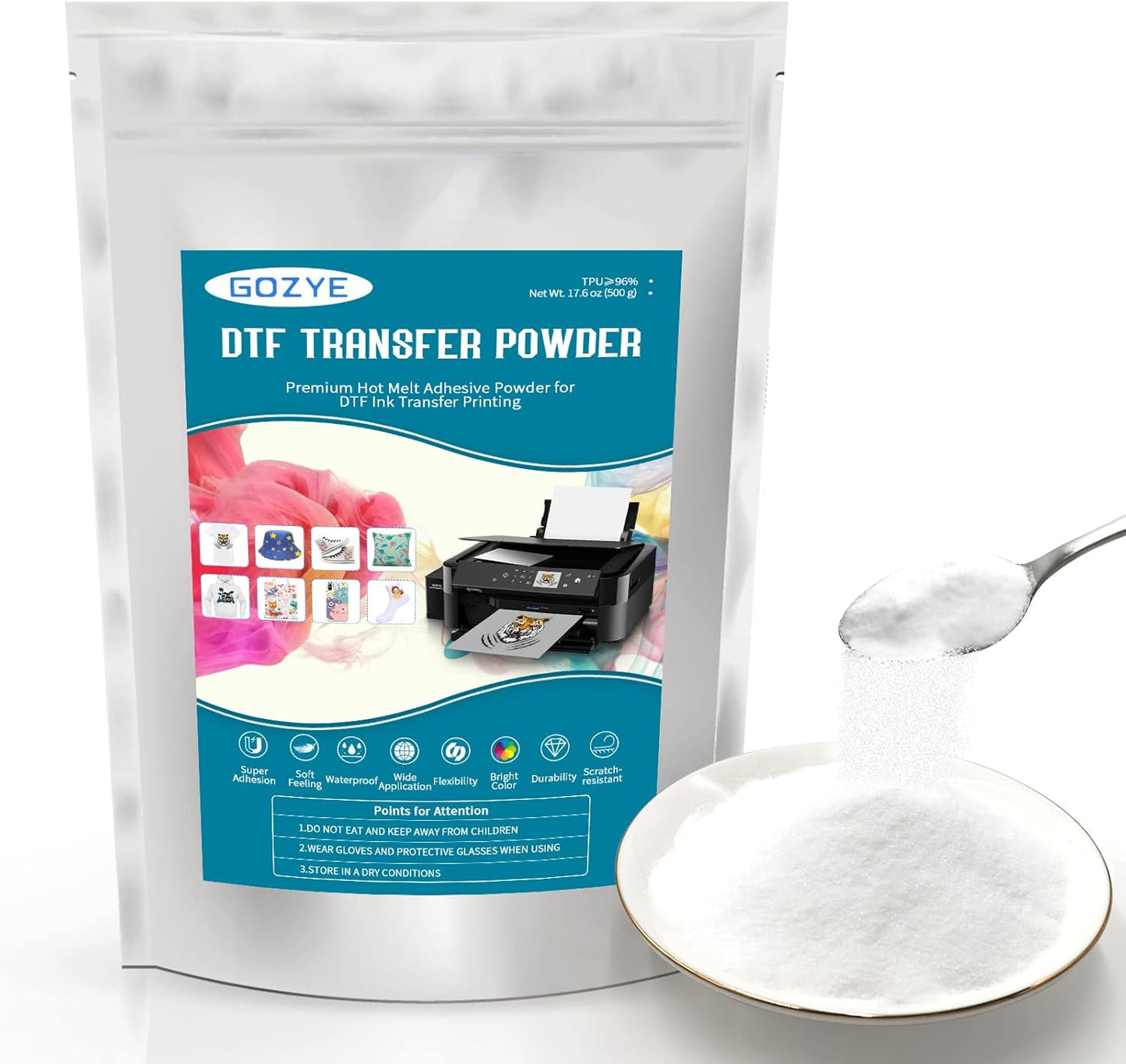 GOZYE Premium A3 Roll DTF Transfer Film A4 500/100 Sheets Powder 500 g