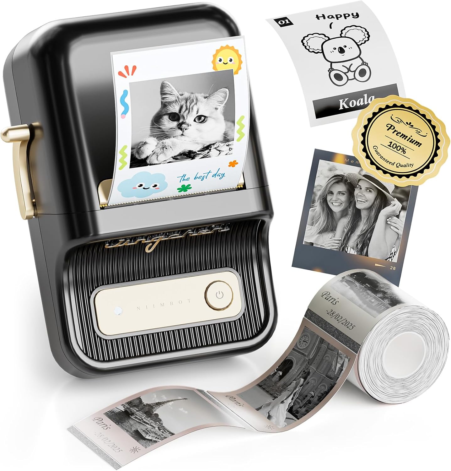 Portable 300DPI Thermal Photo Label Printer 50x30 Mm Notes Photos - Colorsprinter