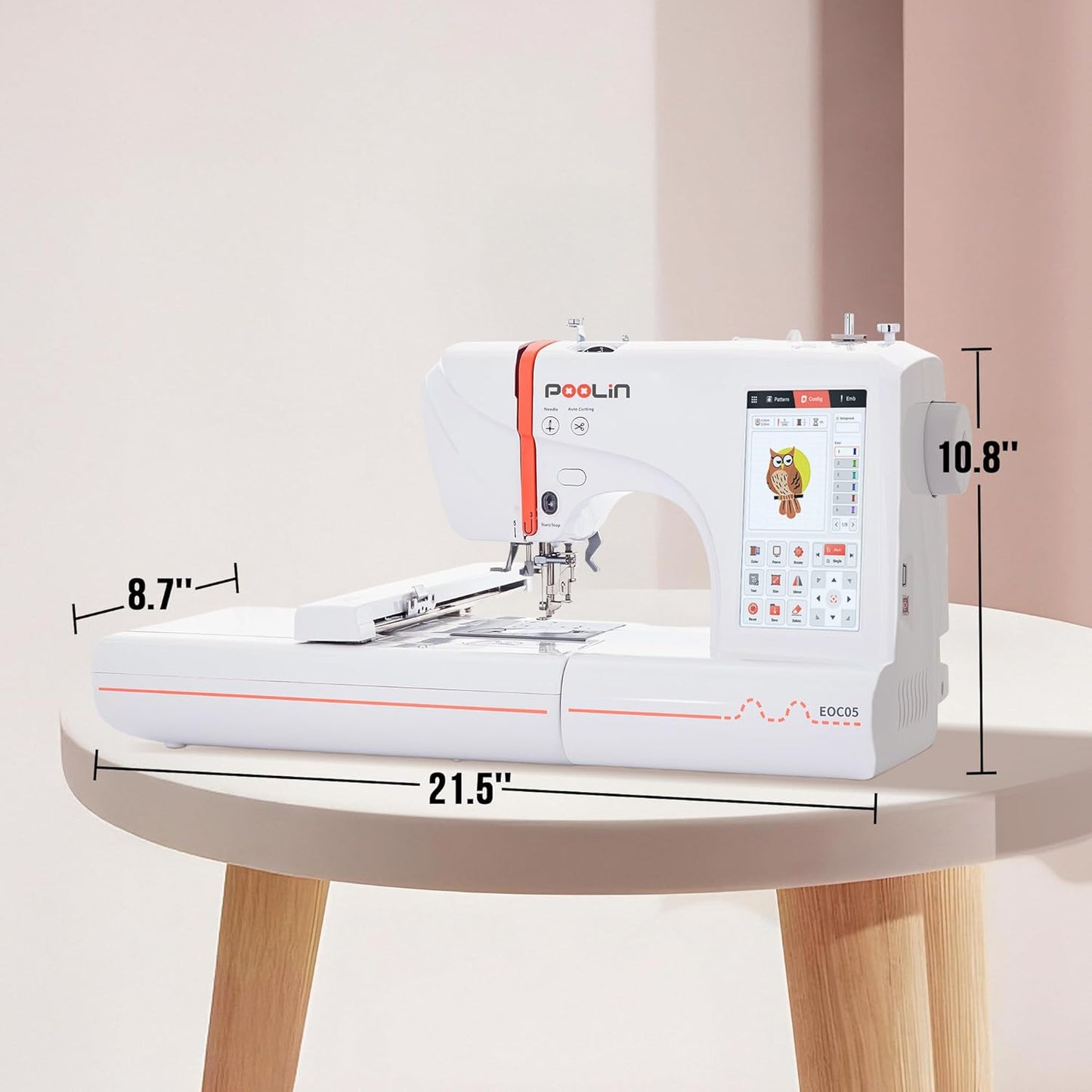 Poolin EOC05 Embroidery Machine With Accessories Supplies and Training