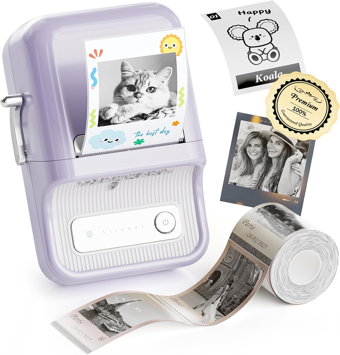 Portable 300DPI Thermal Photo Label Printer 50x30 Mm Notes Photos - Colorsprinter
