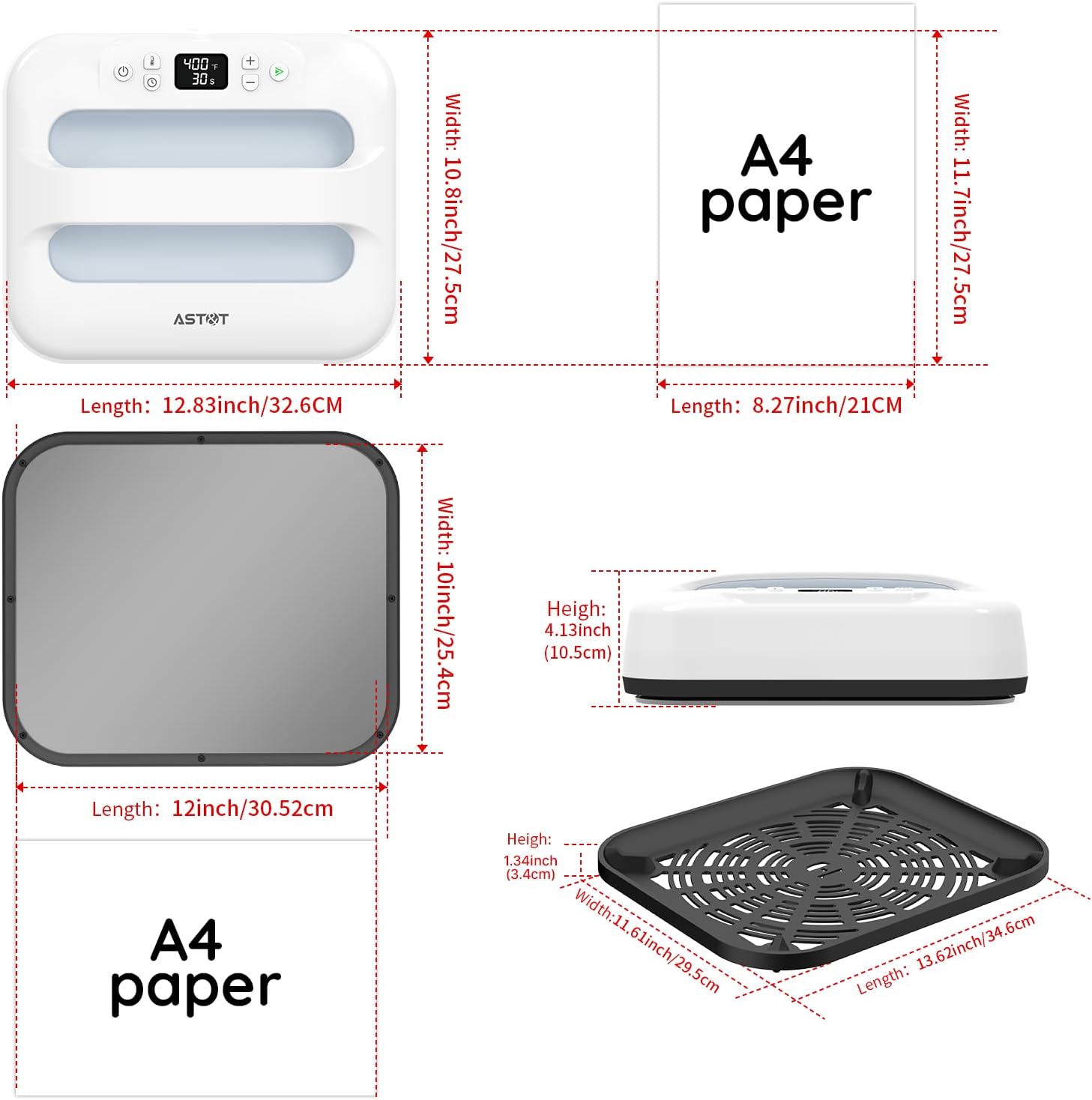 12x10 Portable Heat Press Machine Iron Press For Tshirt Hats Bags - Colorsprinter