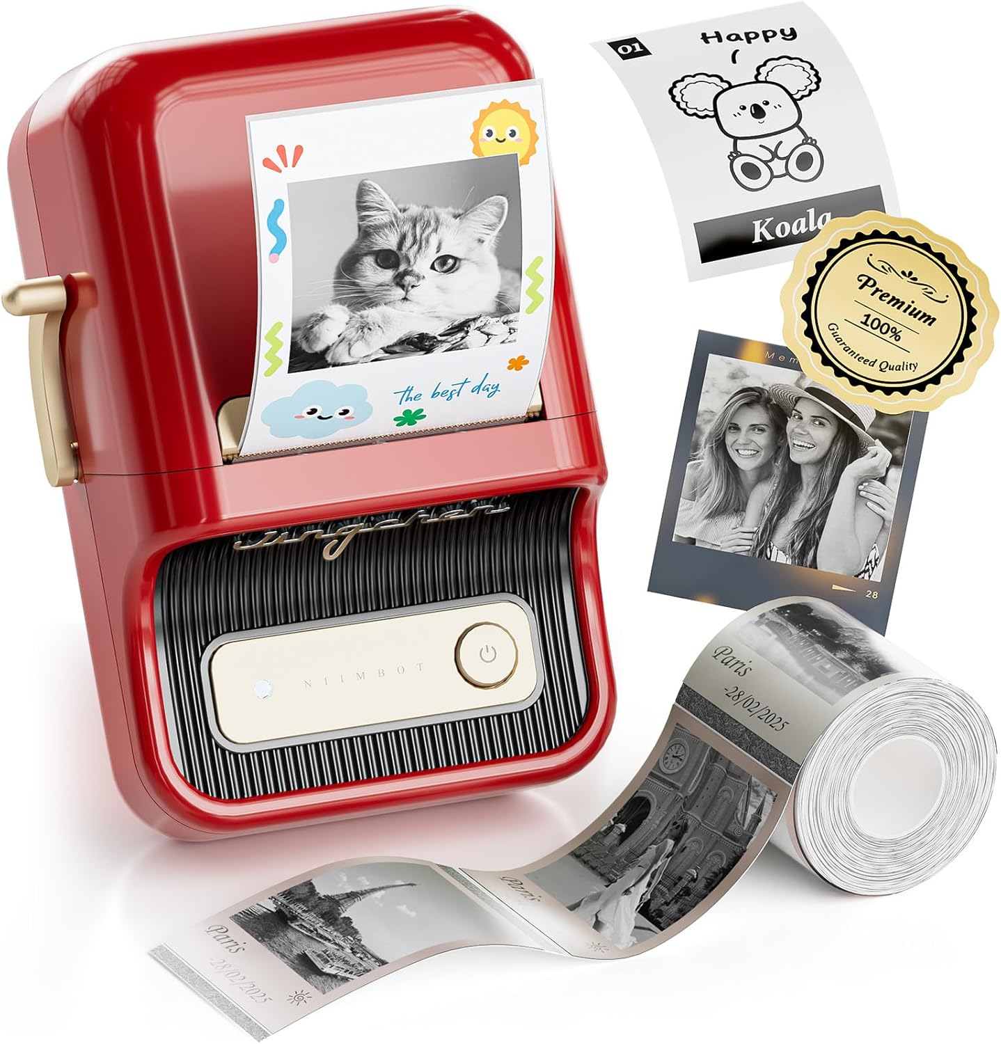 Portable 300DPI Thermal Photo Label Printer 50x30 Mm Notes Photos - Colorsprinter