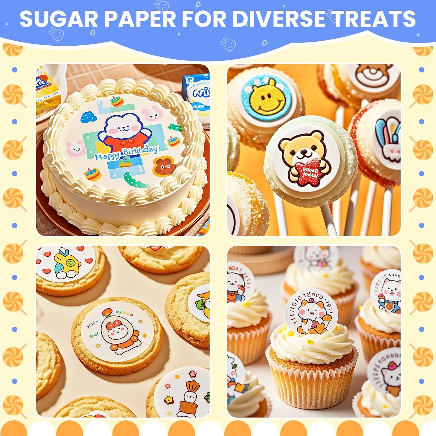 A4 Wafer Edible Paper Sugar 25 Pack For Cake Printer Frosting Images - Colorsprinter