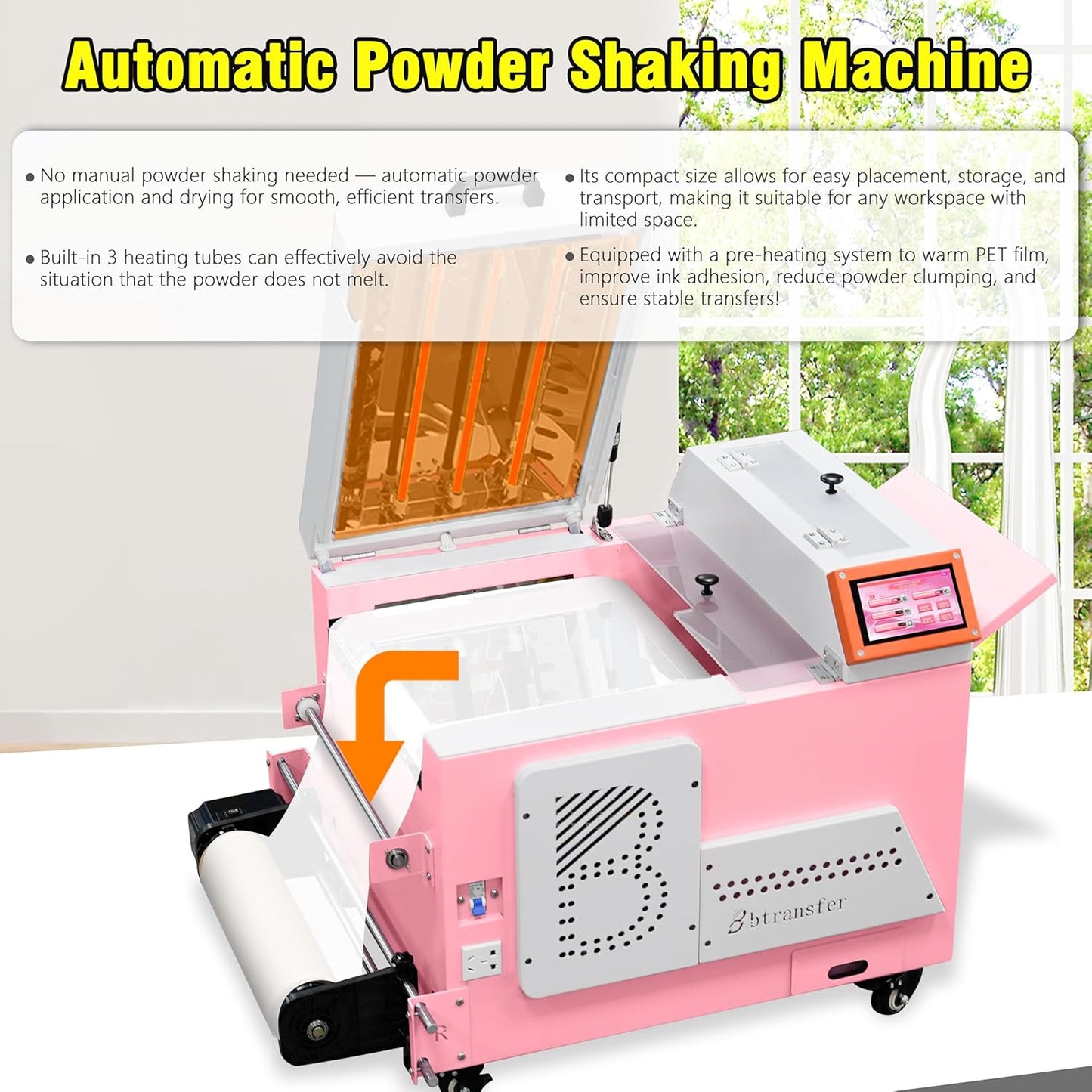 Pink XP600 DTF Printer Bundle with Shaking Dryer Machine
