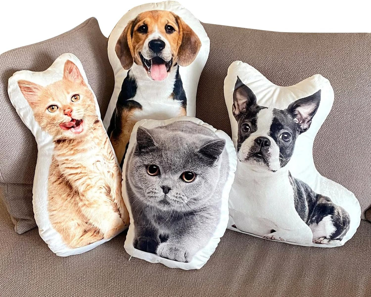 Personalized Custom Photo Dog Cat Into Pillow Shape Throw - Colorsprinter