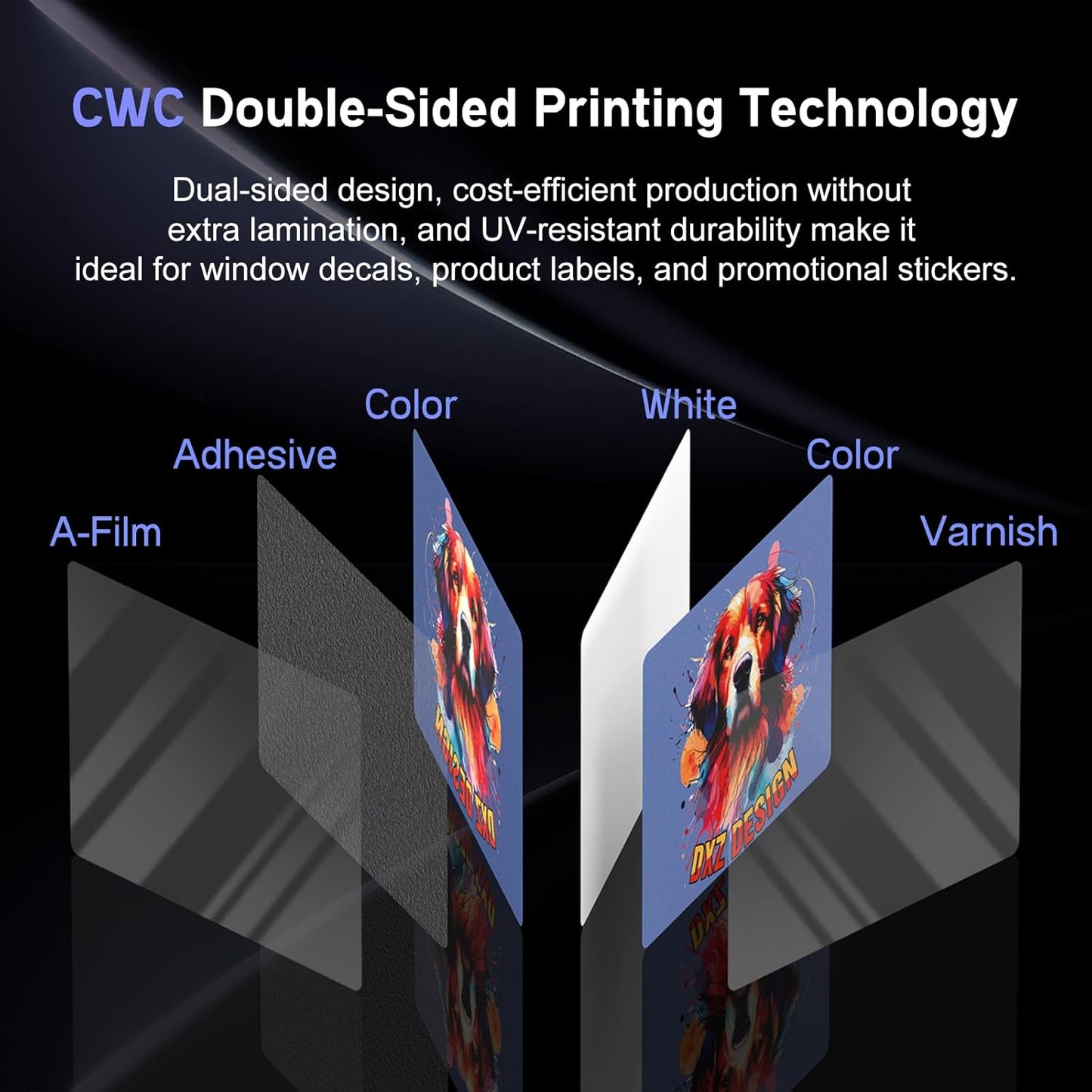 DX7 A3 UV DTF Printer Small Tumblers Sticker Cup Wraps Printer