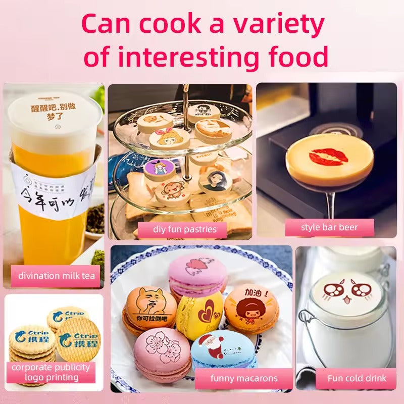 Portable Mini Wifi Handheld Edible Printer For DIY Coffee Bread Food - Colorsprinter