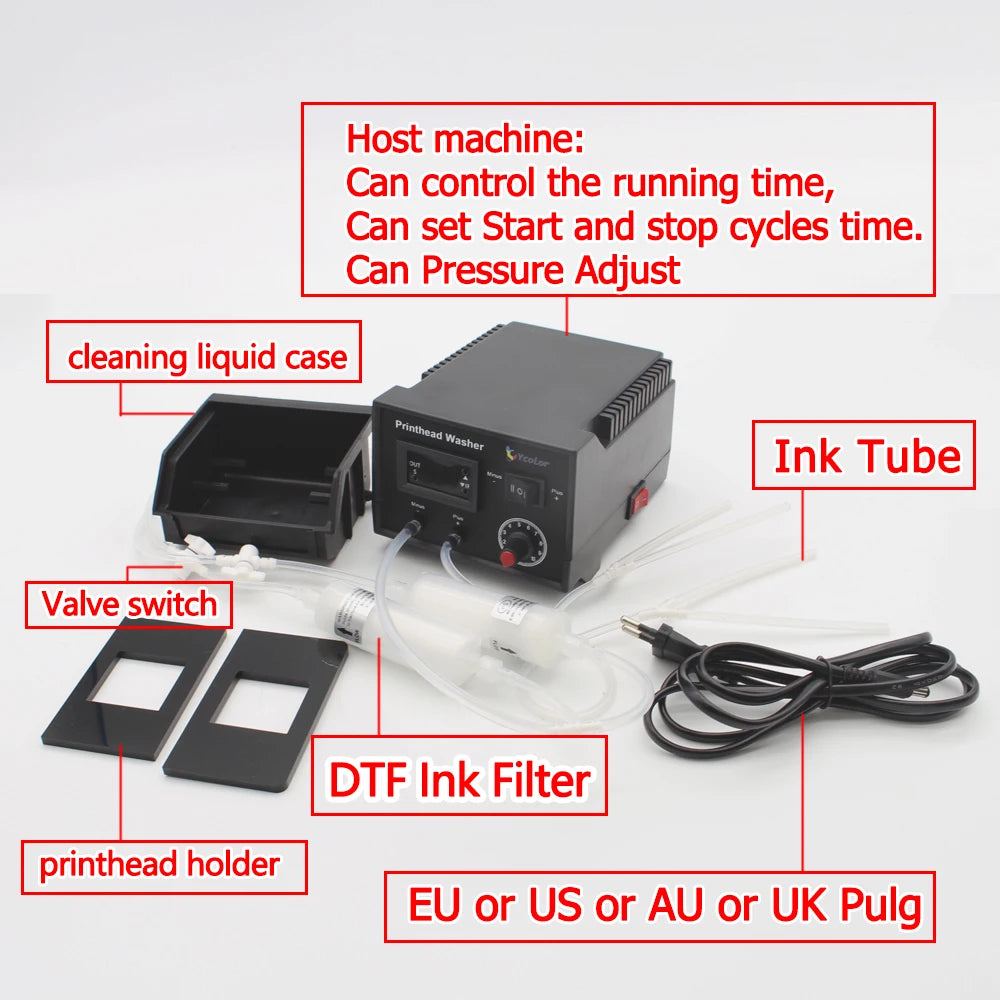 Print Head Cleaner DTF Cleaning Machine For L1800 L805 XP600 i3200