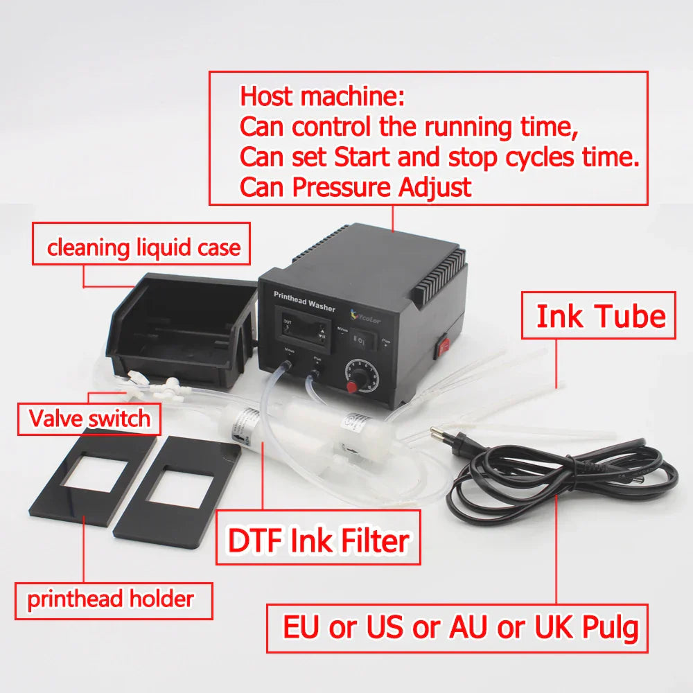 Print Head Cleaner DTF Cleaning Machine For L1800 L805 XP600 i3200