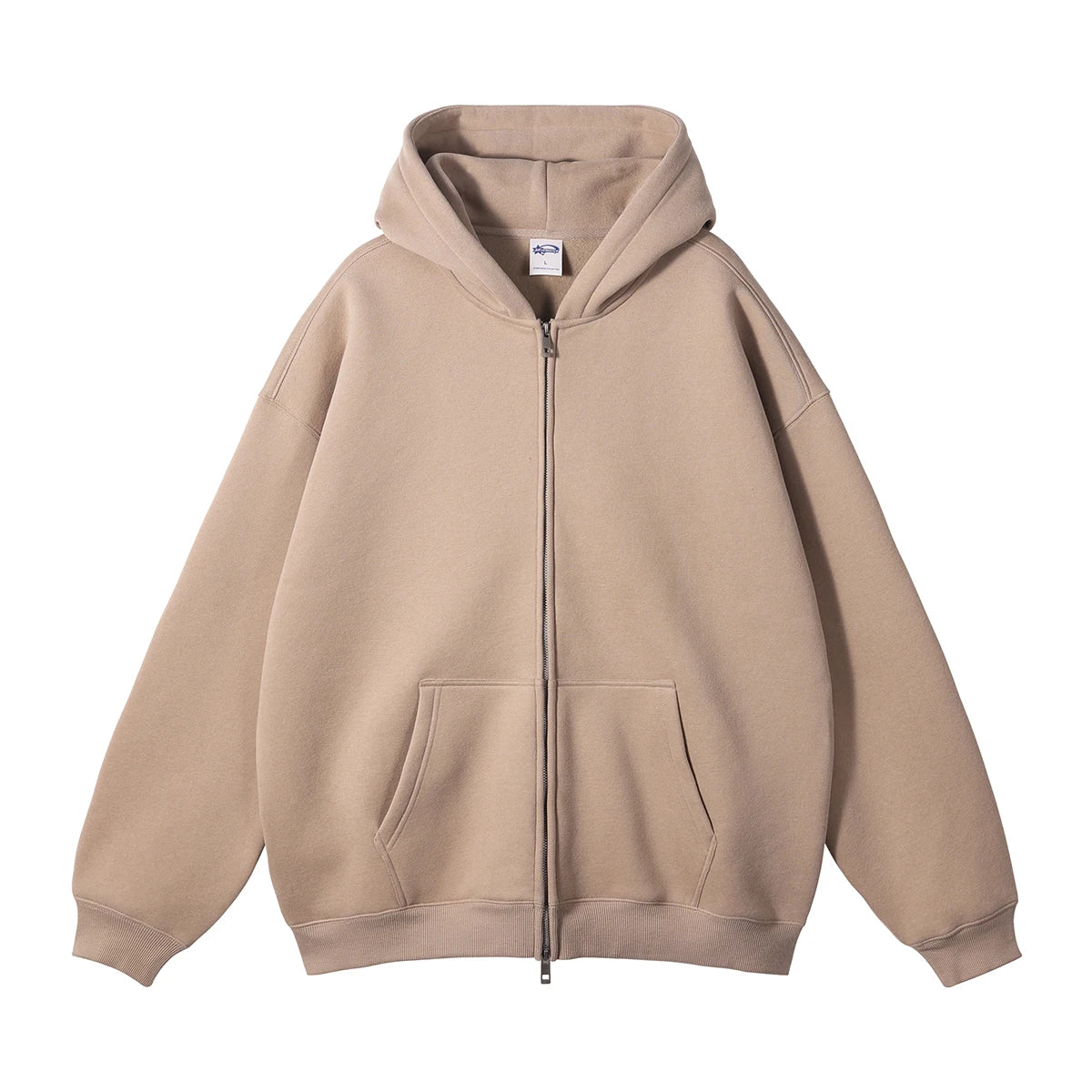 Custom Unisex Women Men Blank Cotton Zip Up Wholesale Fleece Hoodie