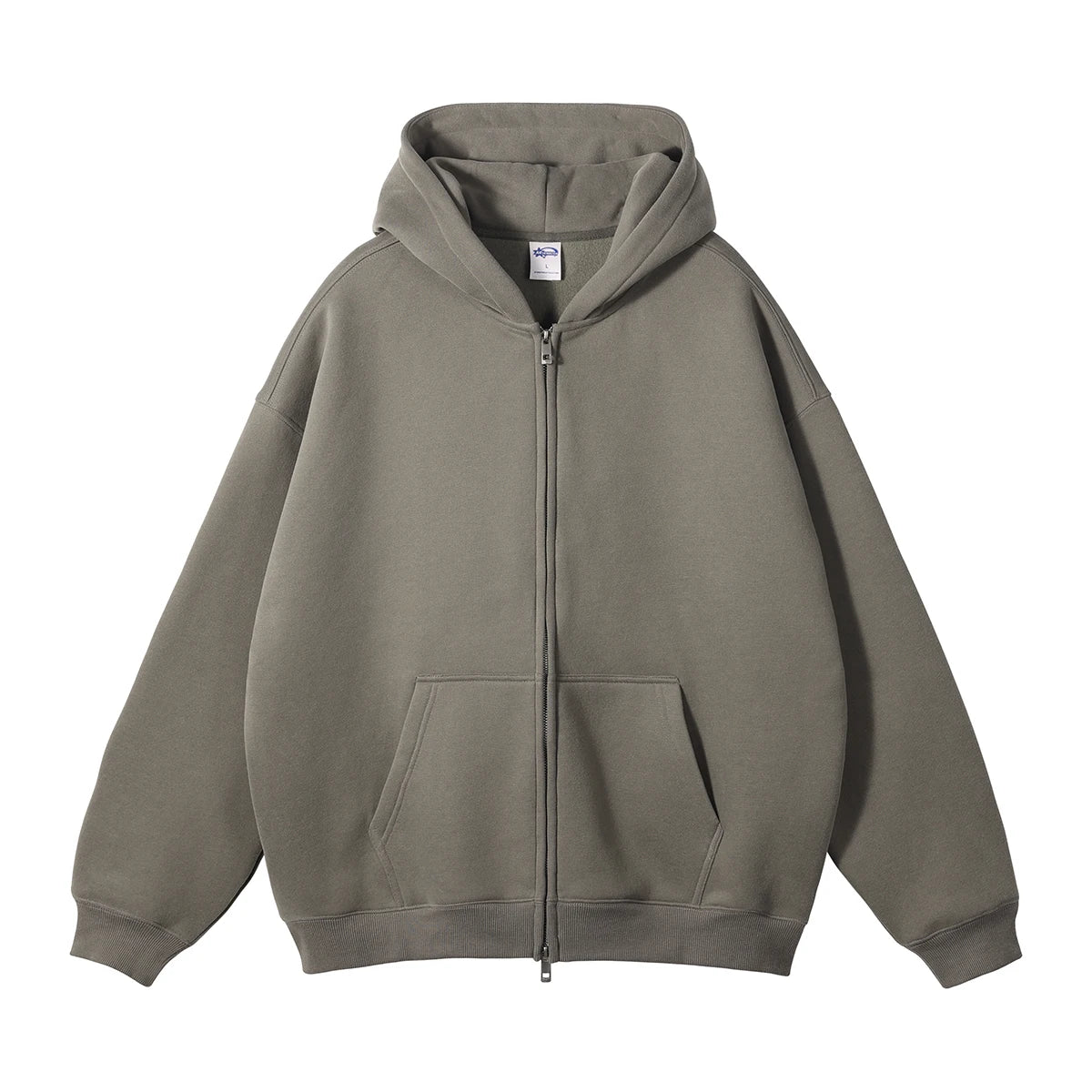 Custom Unisex Women Men Blank Cotton Zip Up Wholesale Fleece Hoodie