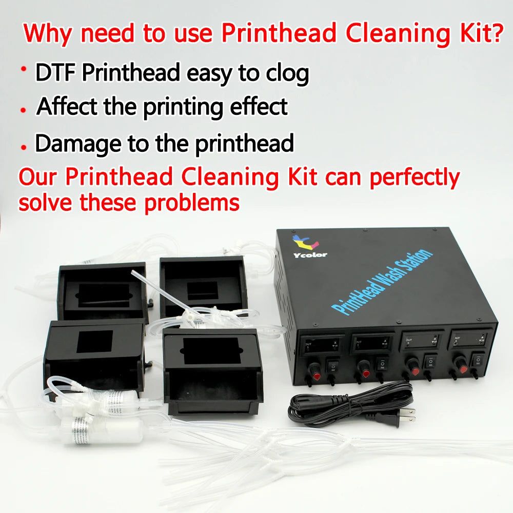 Print Head Cleaner DTF Cleaning Machine Washer Station Kit L1800 L805
