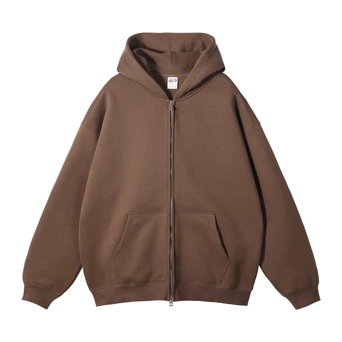 Custom Unisex Women Men Blank Cotton Zip Up Wholesale Fleece Hoodie