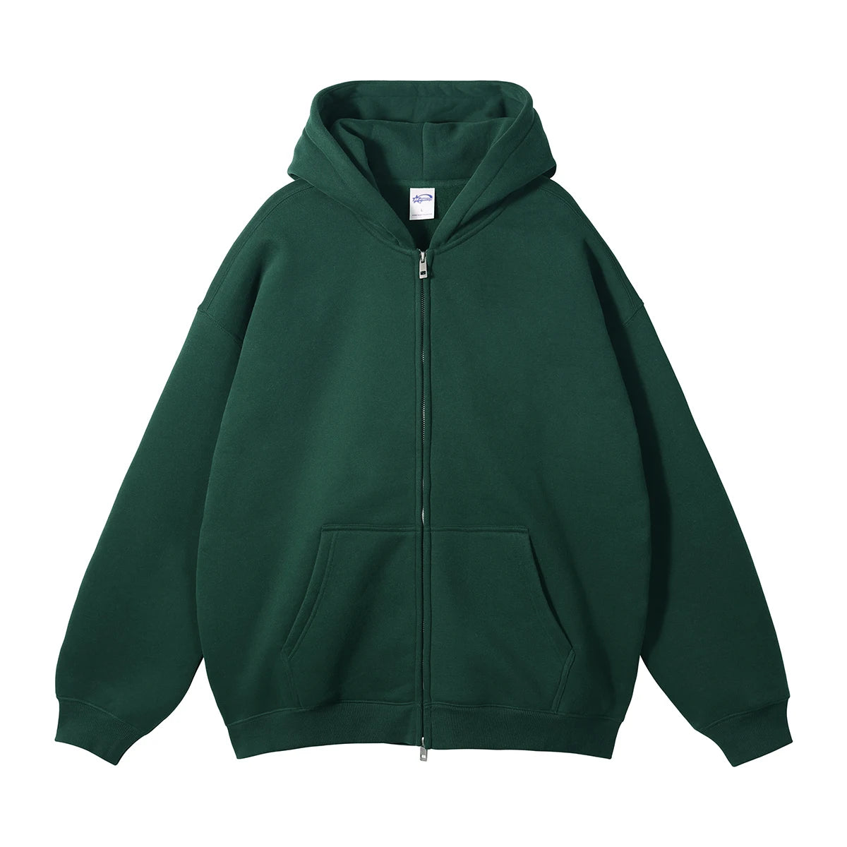 Custom Unisex Women Men Blank Cotton Zip Up Wholesale Fleece Hoodie