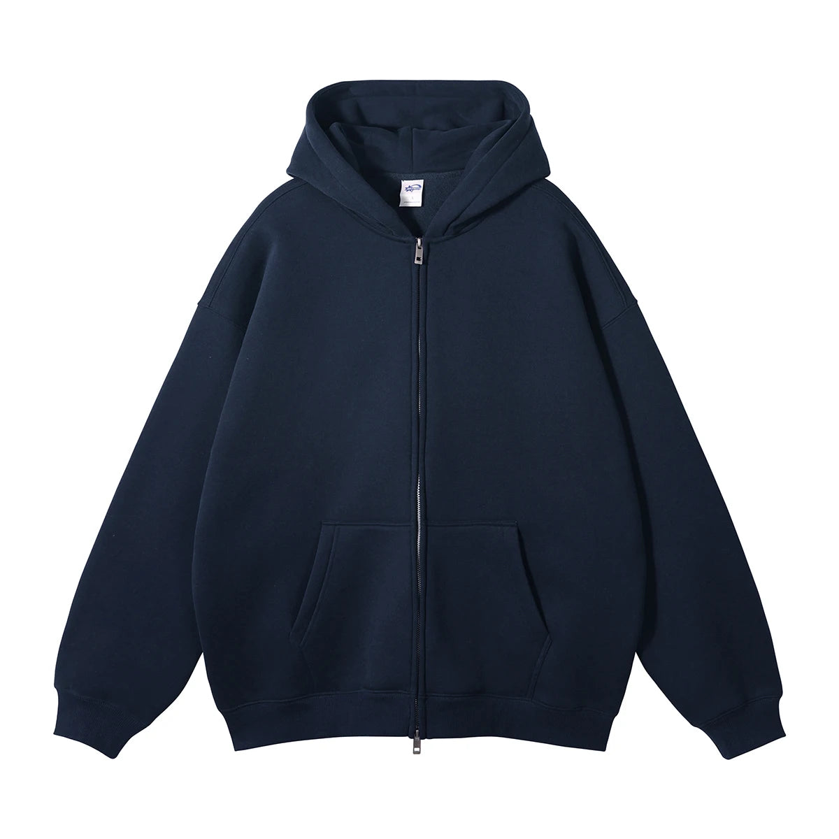 Custom Unisex Women Men Blank Cotton Zip Up Wholesale Fleece Hoodie