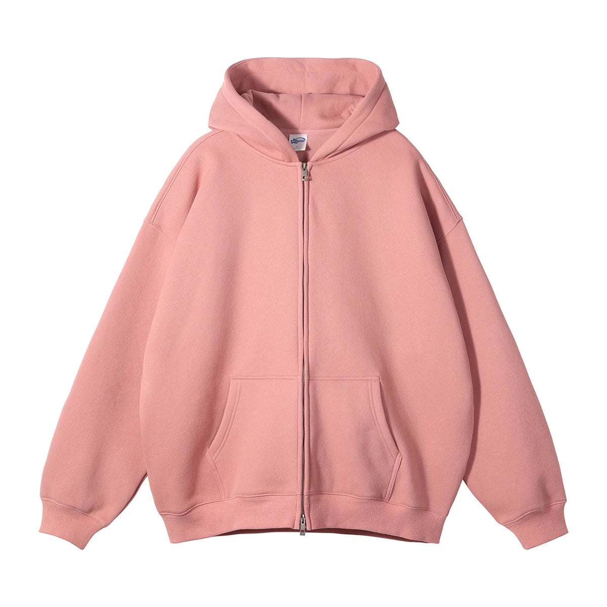 Custom Unisex Women Men Blank Cotton Zip Up Wholesale Fleece Hoodie
