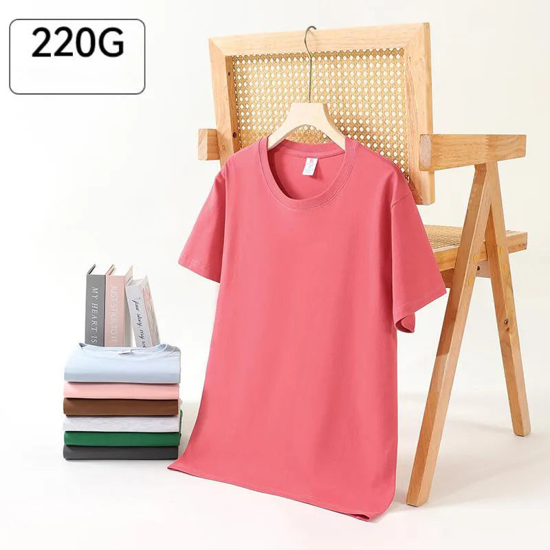 Blank Custom Cotton 220gsm Men Tshirts For Women - Colorsprinter