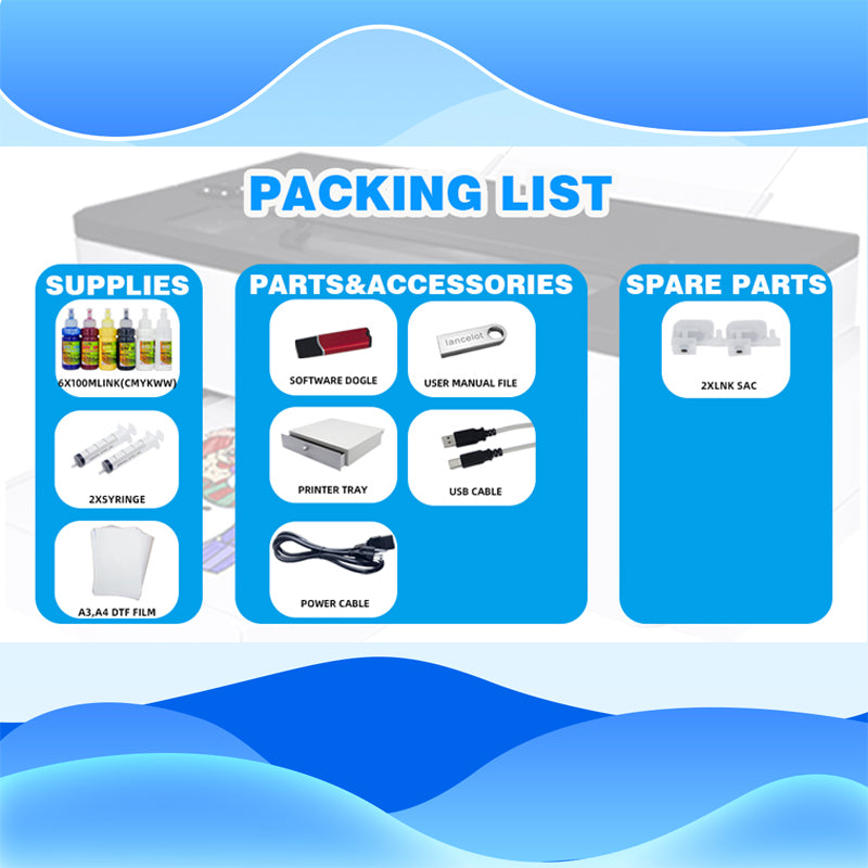 Lancelot L1800 A3 DTF Printer T-Shirt Printing Machine Starter Kit