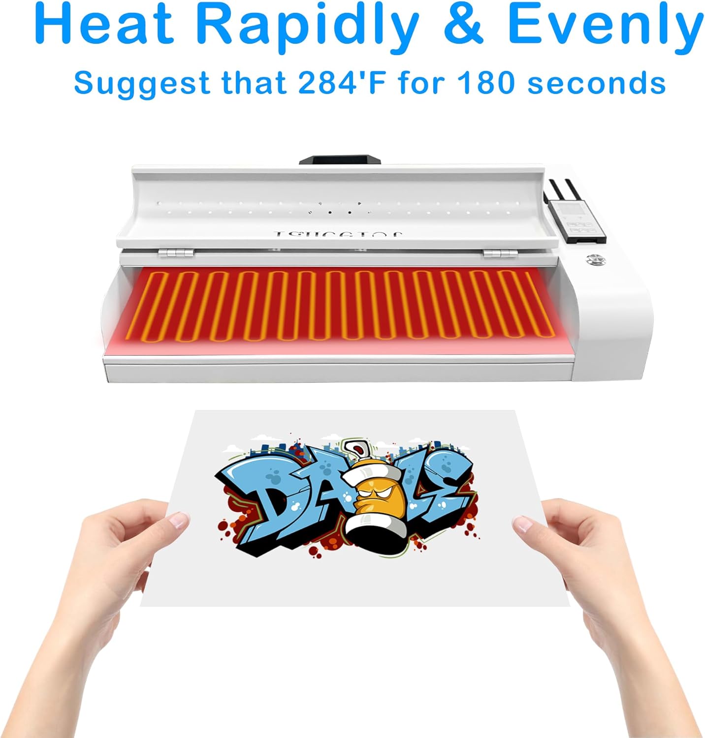 Lancelot A3 DTF Oven Heat Press Dryer with Temp Control for T-Shirts