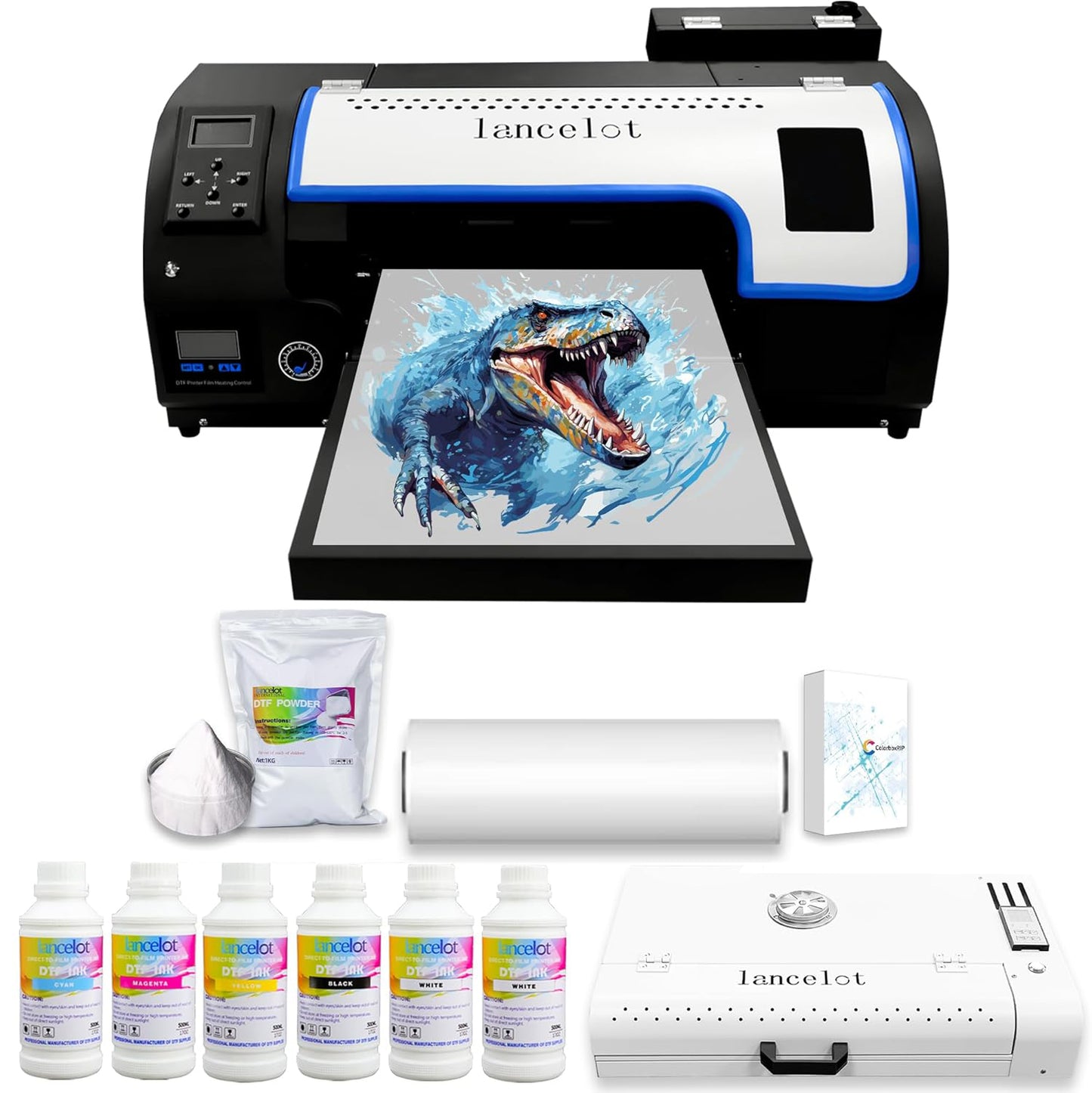 Impresora de transferencia DTF Lancelot XP600 A3, paquete de máquina de impresión de camisetas