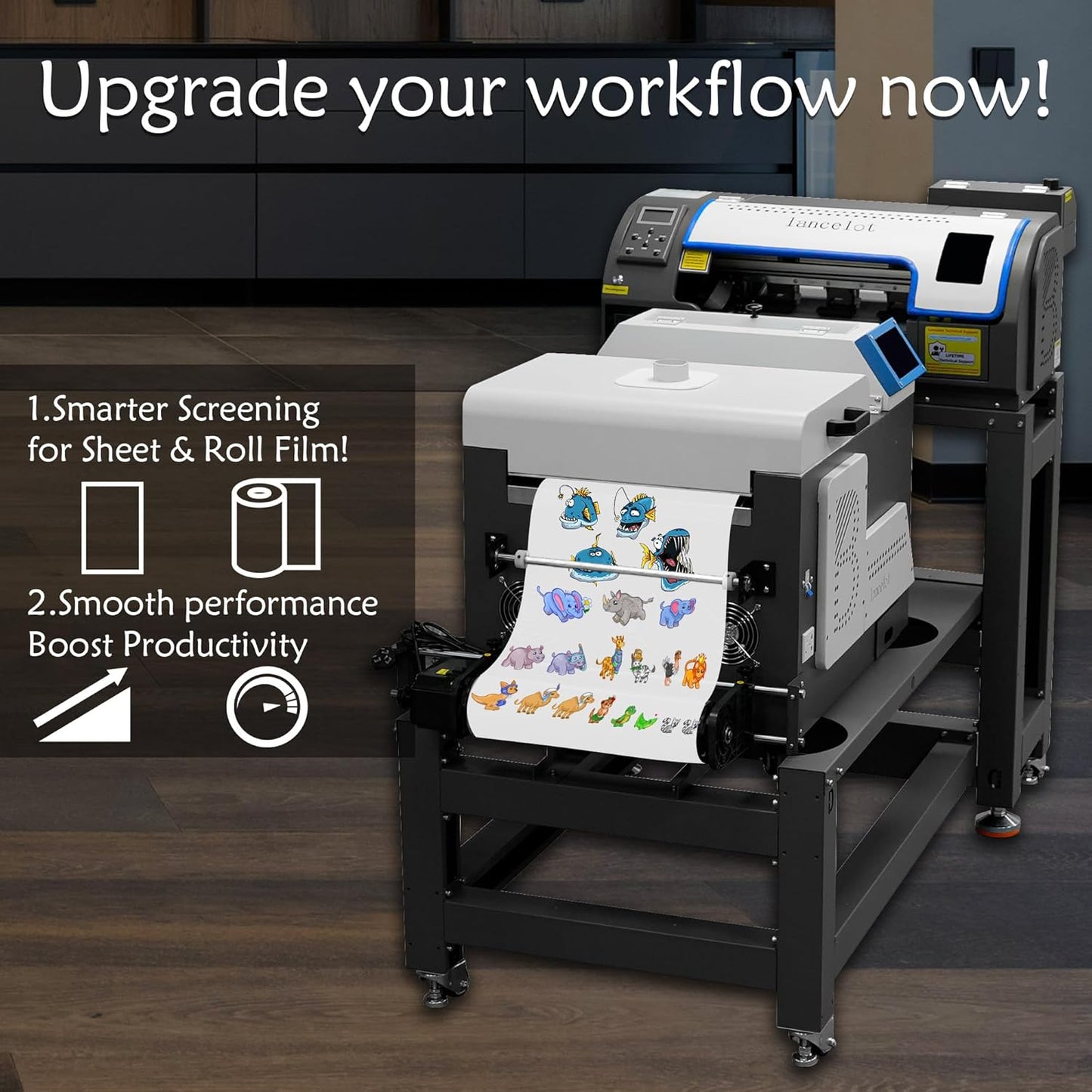 Lancelot M1630 Pro DTF Printer Bundle DTF Shaker Stand Laptop Supply