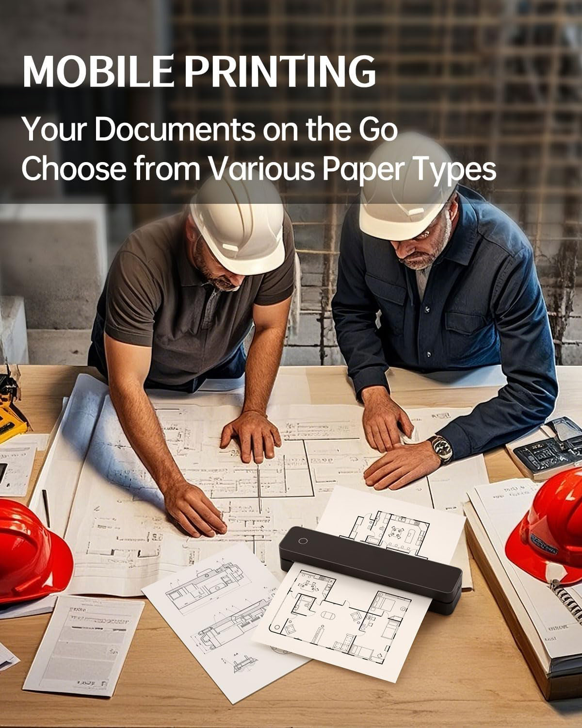 Portable Wireless Mobile A4 Mini Thermal Printer - Colorsprinter