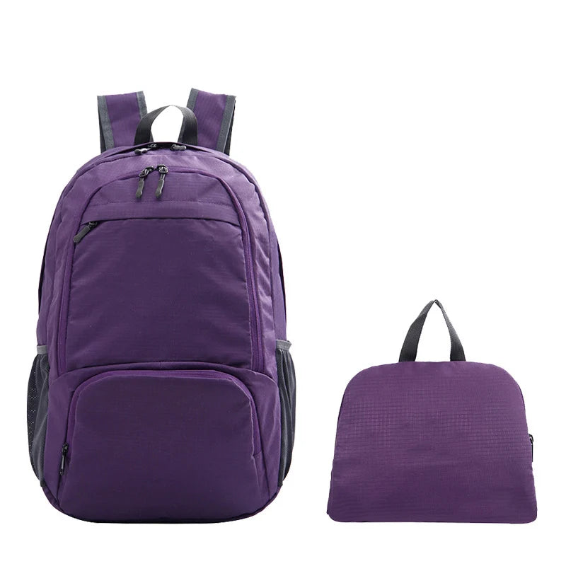 Blank Custom Waterproof Outdoor Lightweight Foldable Hiking Backpack