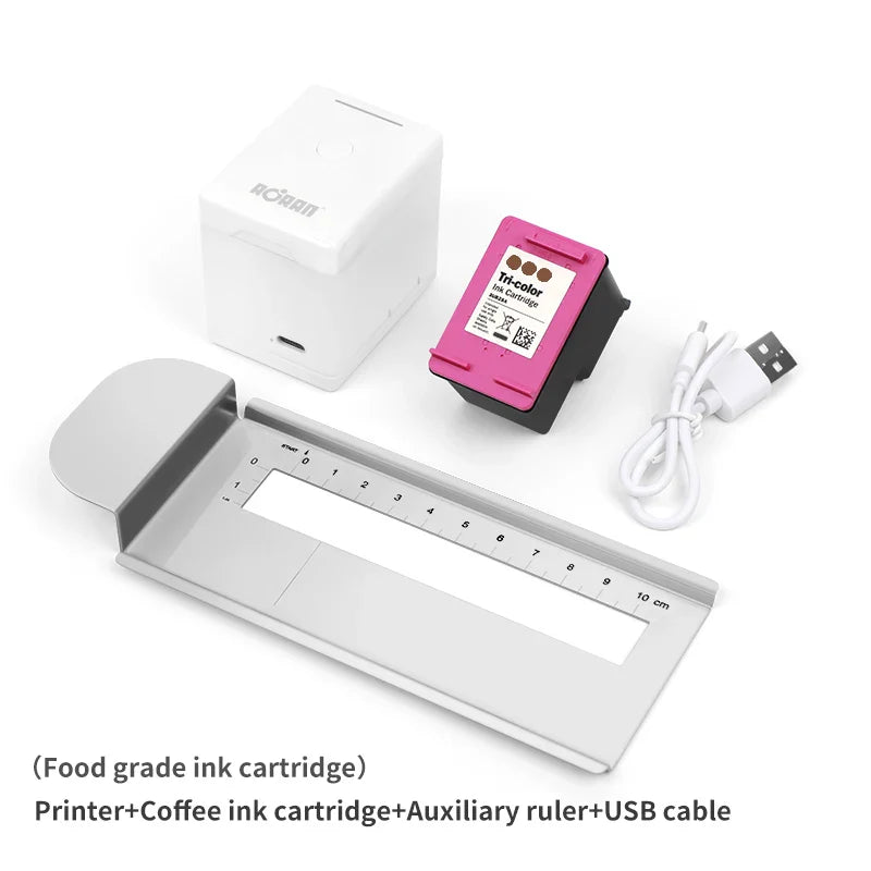Portable Mini Wifi Handheld Edible Printer For DIY Coffee Bread Food with food coffee ink