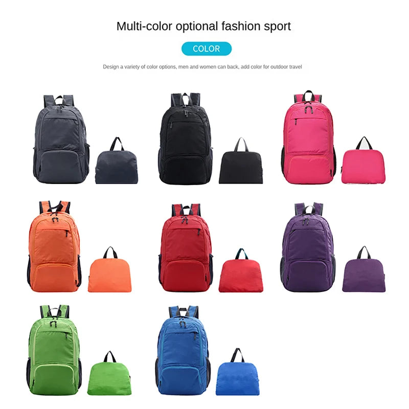 Blank Custom Waterproof Outdoor Lightweight Foldable Hiking Backpack