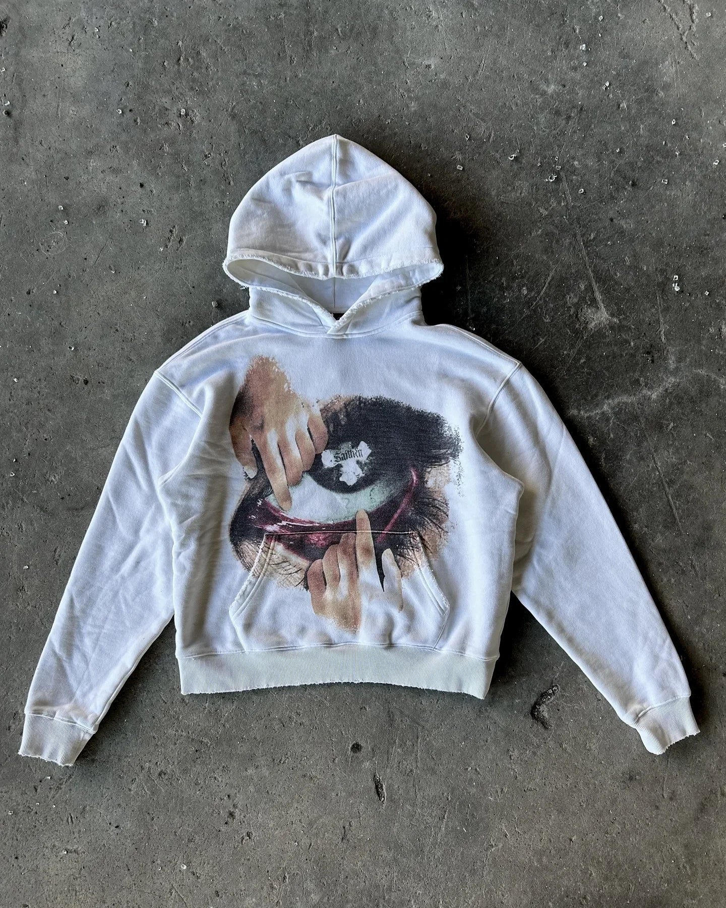 Unisex Y2k Zip Up Hoodie Retro Big-Eye Goth Hip-Hop Jacket Fall Outfit