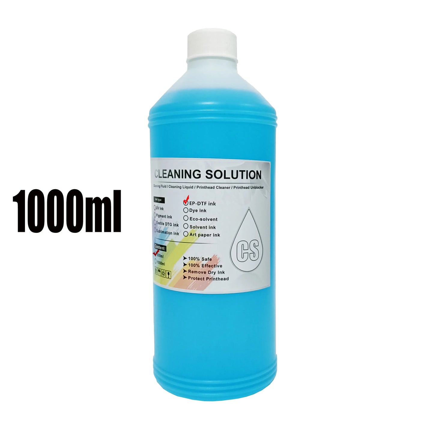 Universal DTF Printhead Cleaning Solution Epson XP600 L1800 Printer 1000ml