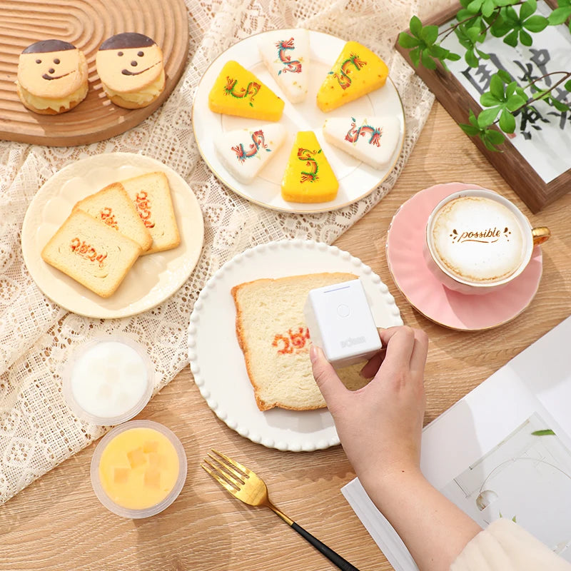 Portable Mini Wifi Handheld Edible Printer For DIY Coffee Bread Food - Colorsprinter