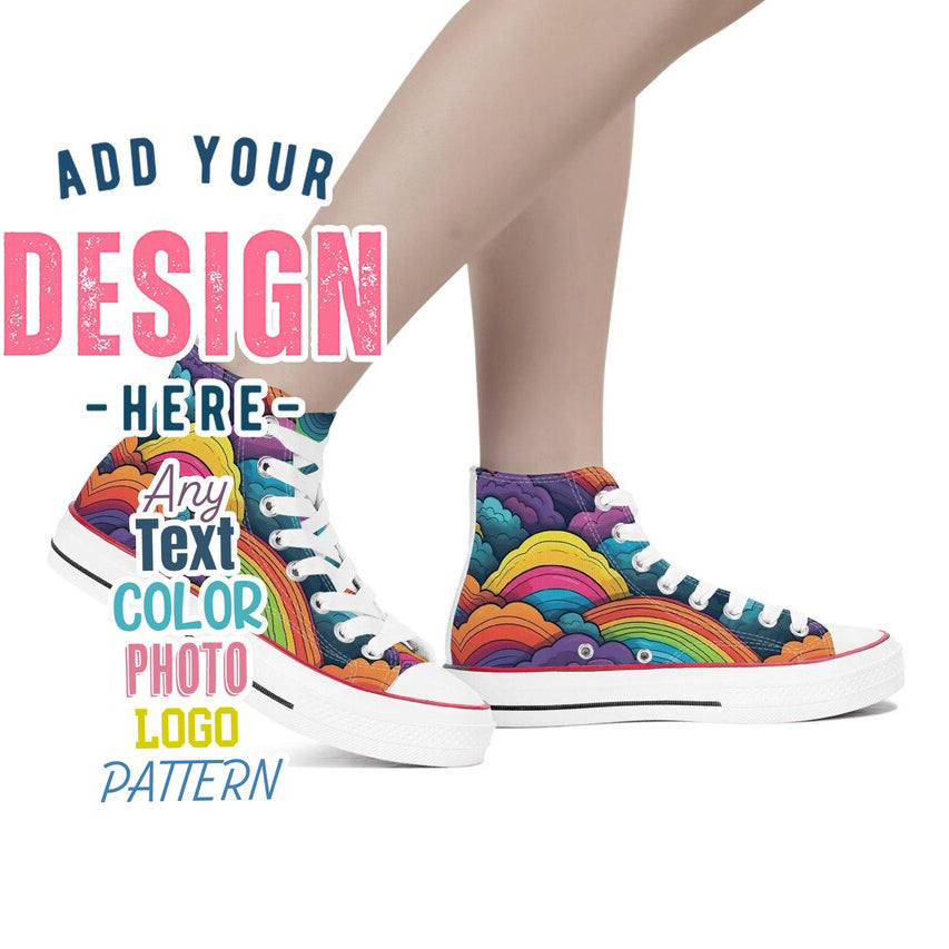 Blank Custom Personalized High Top Canvas Shoes Sports Sneakers Gifts