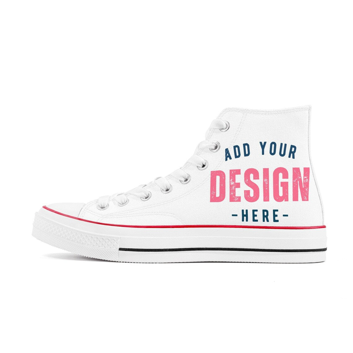 Blank Custom Personalized High Top Canvas Shoes Sports Sneakers Gifts