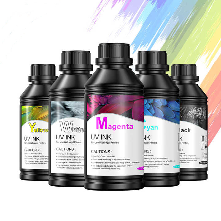 LED UV ink Kit for UV printer UV DTF Printer 500ML CMYKW