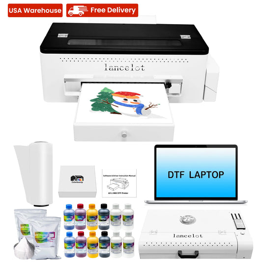 Lancelot A3 L1800 Desktop DTF Printer Laptop& Oven