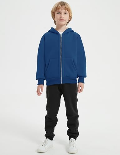 Blank Kids Boys Girls Fleece Jacket Warm Fall Winter Hooded Coats