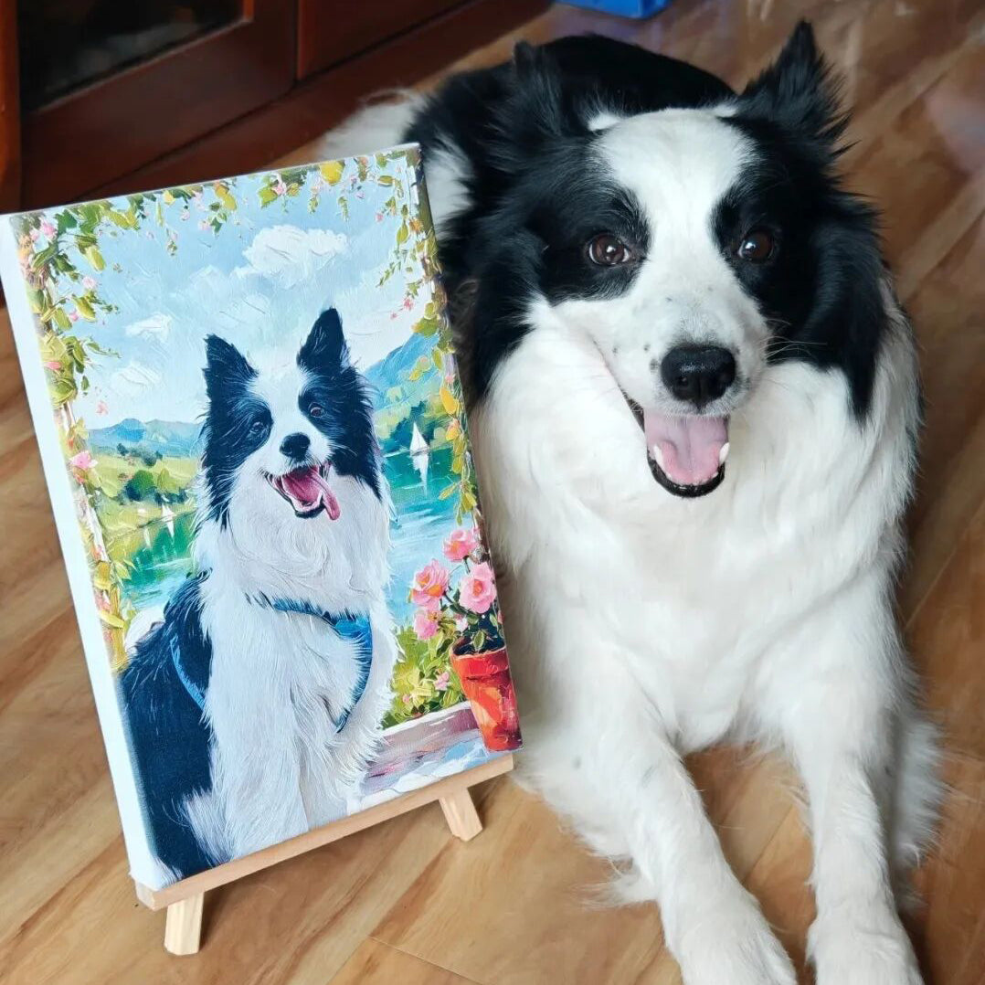 Custom Dog Portrait Oil Painting Funny Personalized Dog Gifts